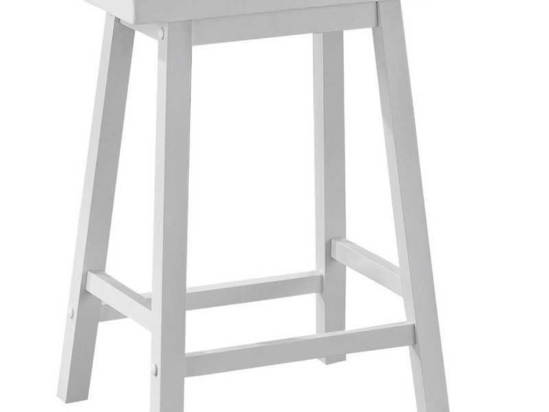 White Saddle Stools 24