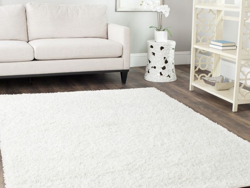 White Shaggy Rug