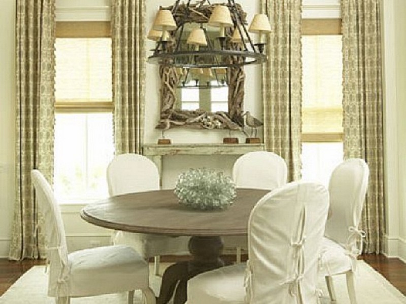 White Slipcovers For Dining Chairs
