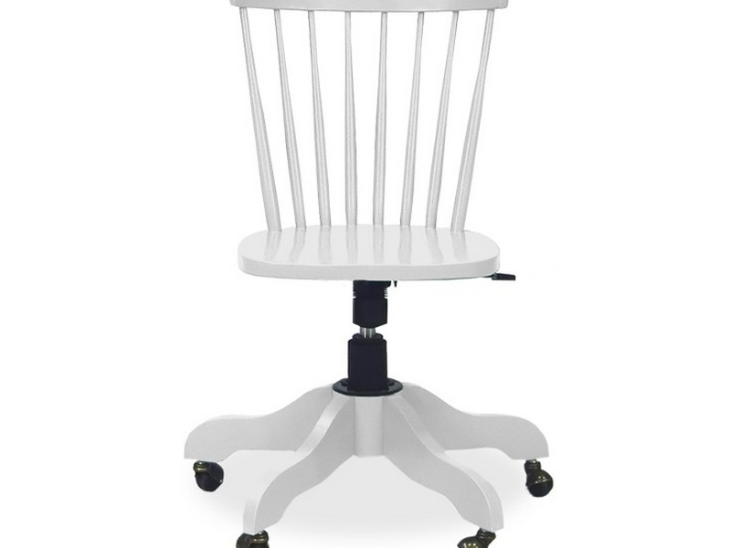 White Swivel Desk Chair