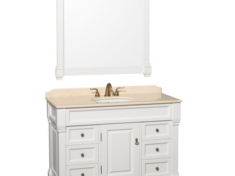 White Traditional Bathroom Vanities