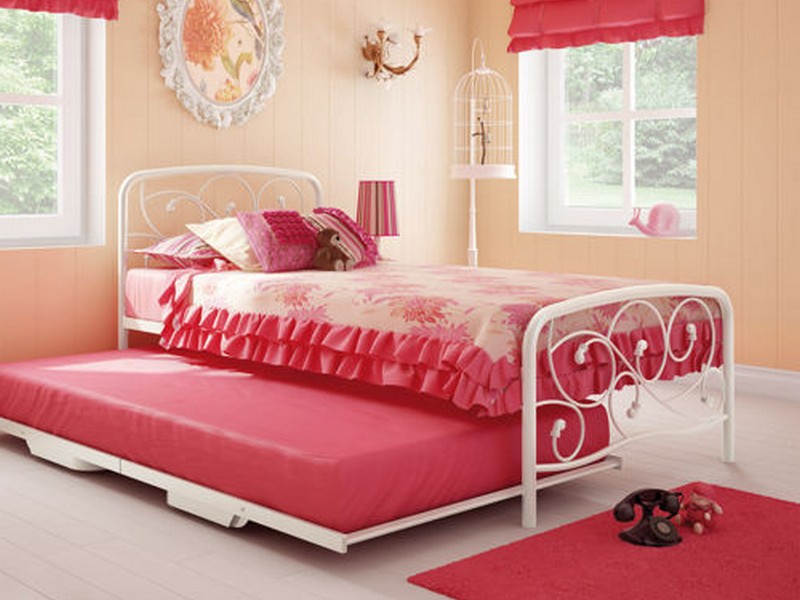 White Twin Bed With Trundle