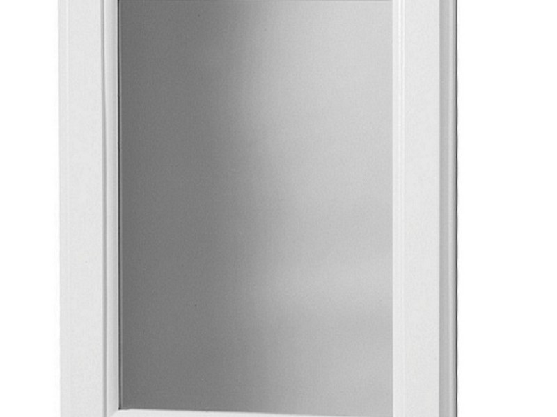 White Wood Framed Bathroom Mirrors