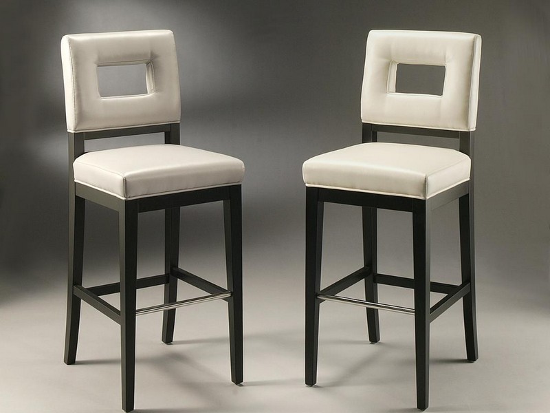 White Wooden Bar Stools With Backs