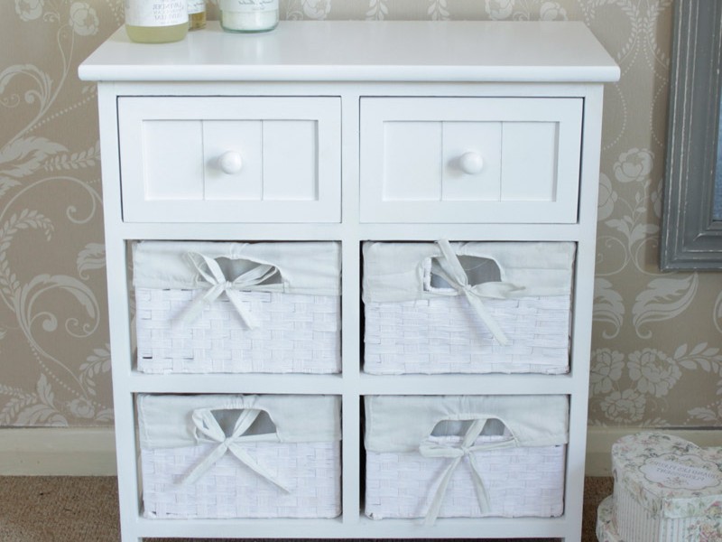 Wicker Bathroom Furniture White