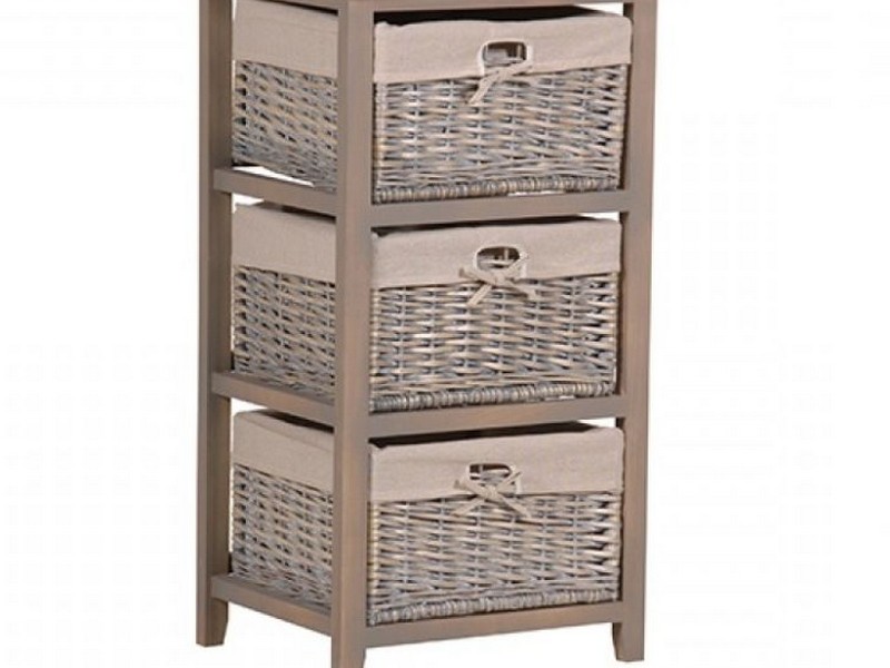 Wicker Bathroom Storage Cabinets