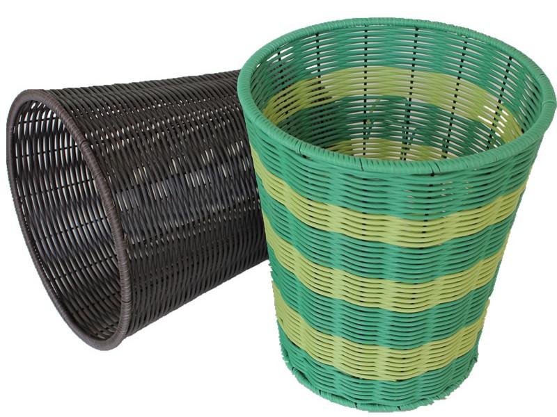 Wicker Bathroom Trash Cans