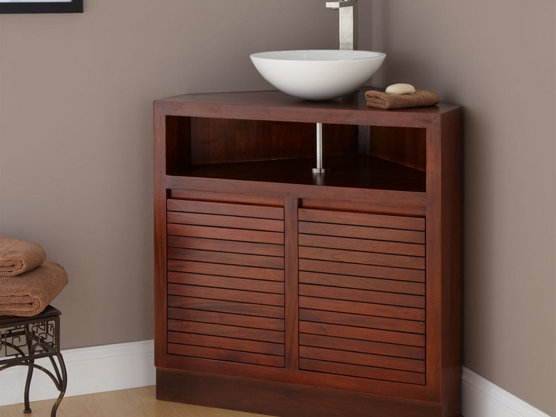 Wicker Corner Cabinet Bathroom