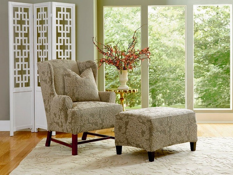 Wing Chair Slipcovers With Separate Cushion Cover