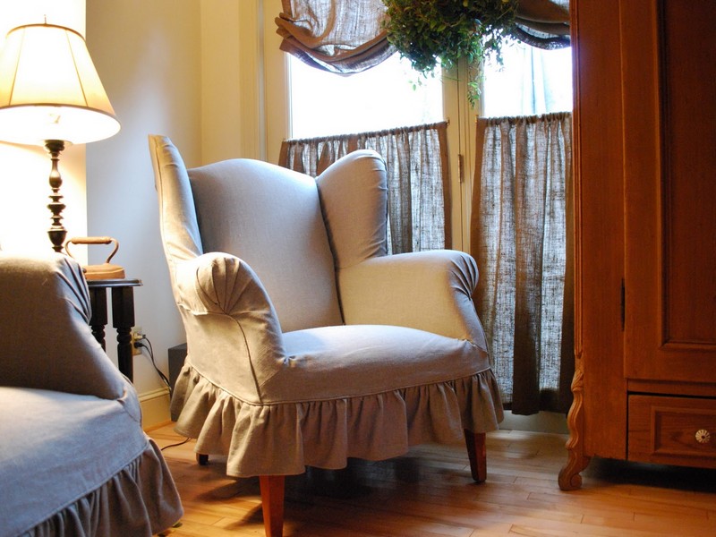 Wingback Chair Covers Linen