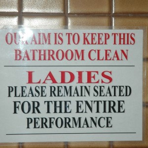 Womens Bathroom Etiquette Signs