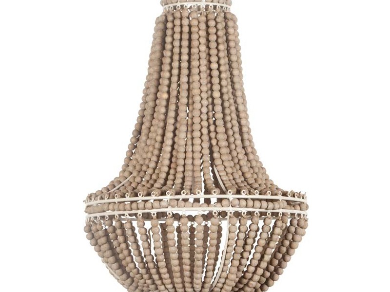 Wood Beaded Chandelier