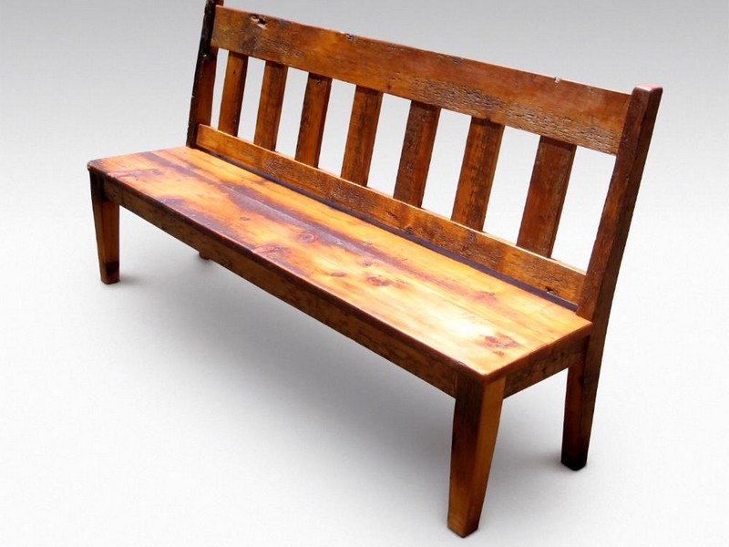 Wood Benches With Backs