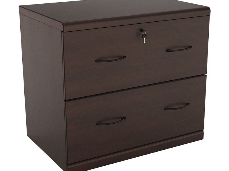 Wood File Cabinet 2 Drawer With Lock