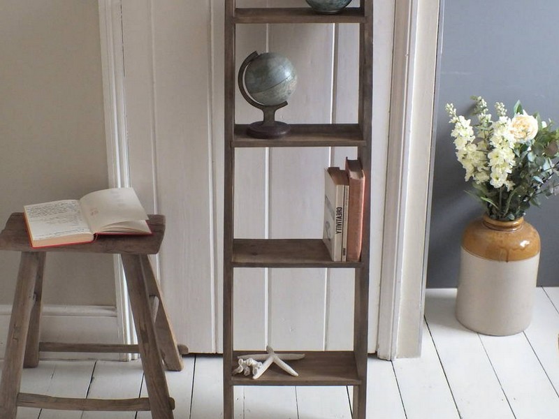 Wood Ladder Shelf