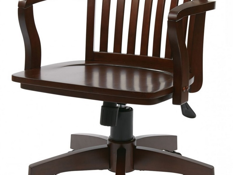 Wood Swivel Desk Chair