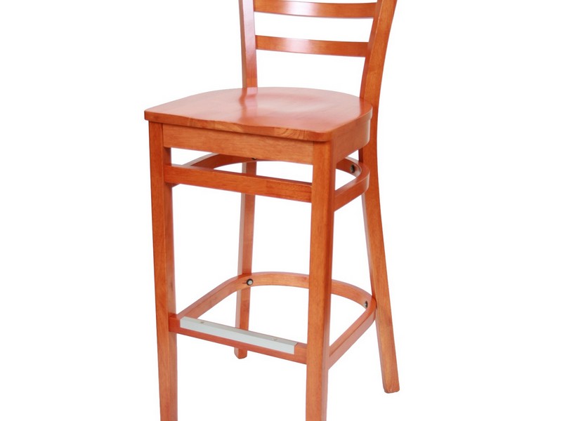 Wooden Bar Chairs With Backs