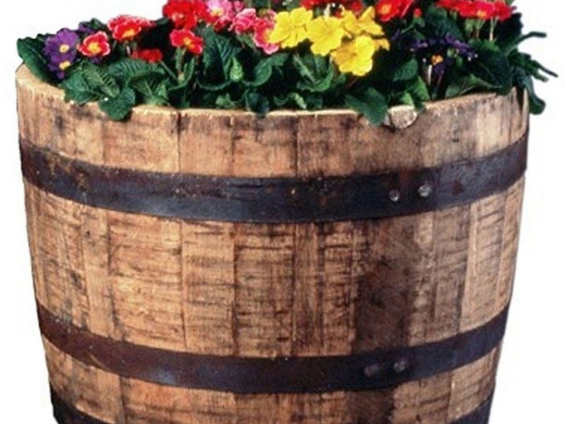 Wooden Barrel Planters At Lowes