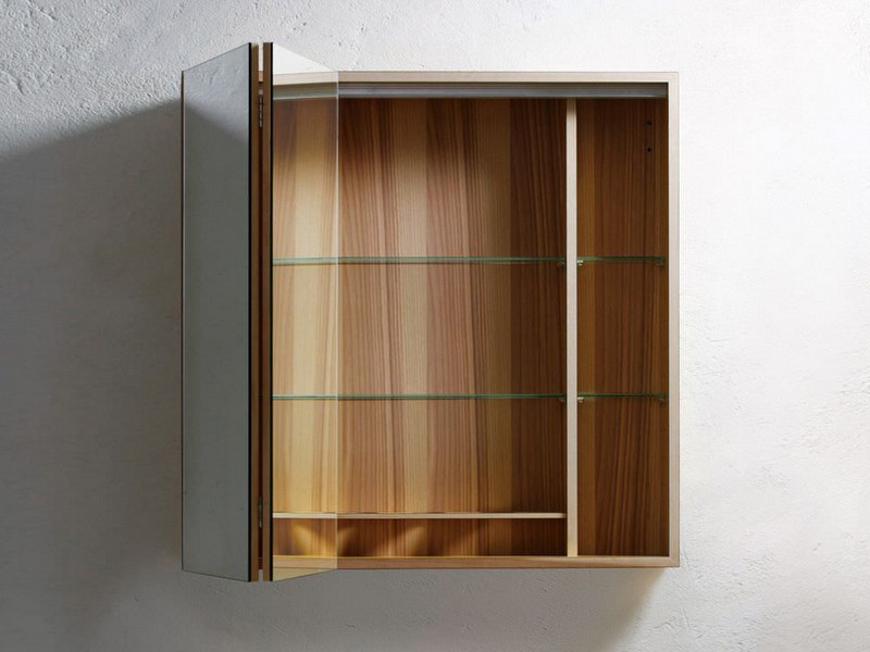 Wooden Bathroom Mirror With Shelf