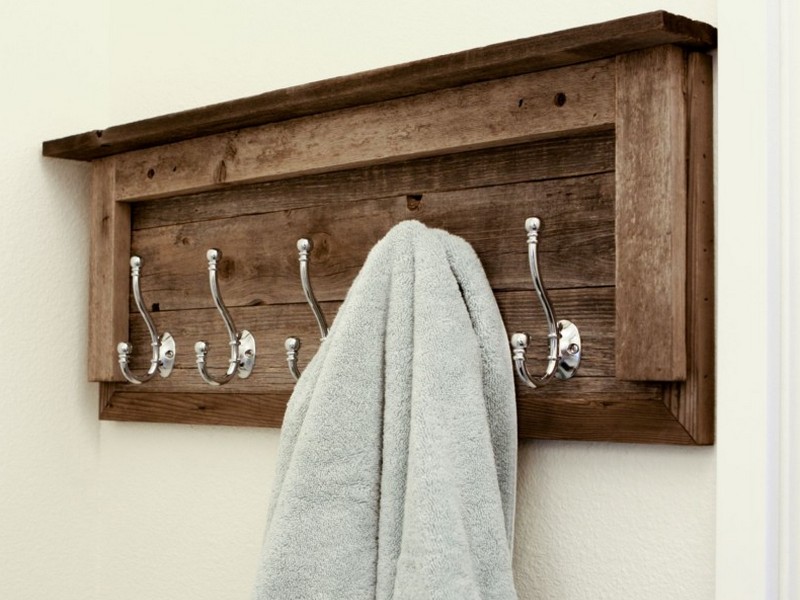 Wooden Bathroom Towel Shelves