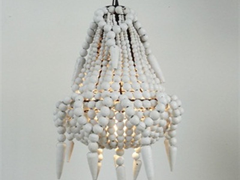 Wooden Beaded Chandelier