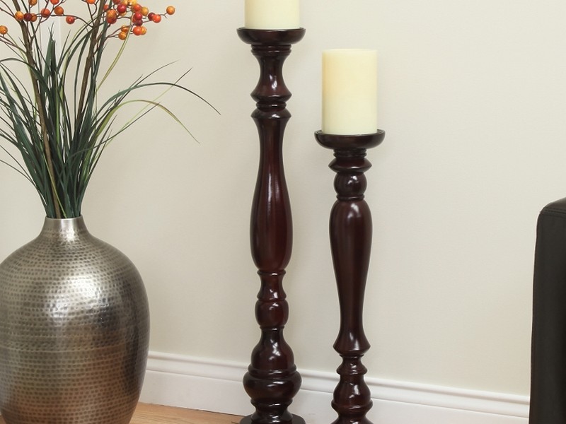 Wooden Floor Candle Stands