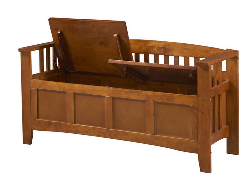 Wooden Storage Bench Seat