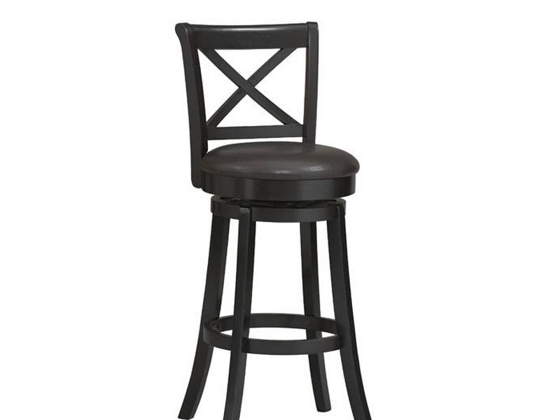 Wooden Swivel Bar Stools With Back And Arms