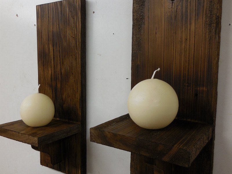 Wooden Wall Sconces For Candles