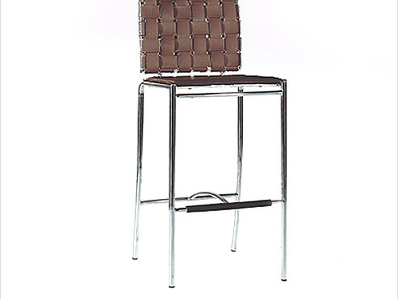 Woven Leather Bar Stools