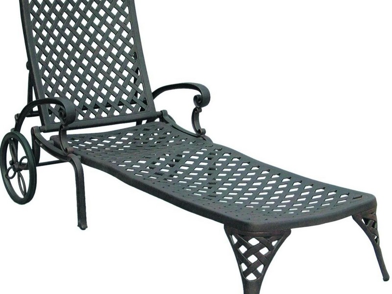 Wrought Iron Chaise Lounger
