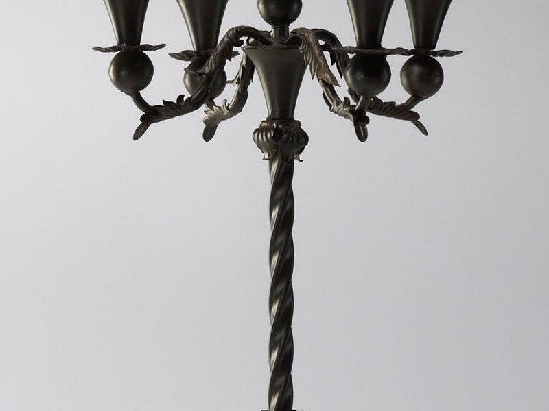 Wrought Iron Floor Candle Stands