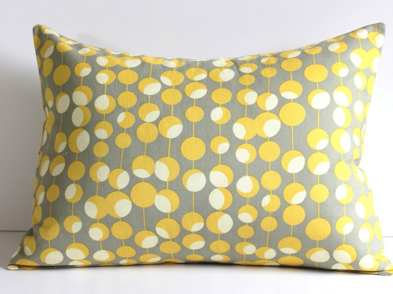 Yellow And Grey Decorative Pillows