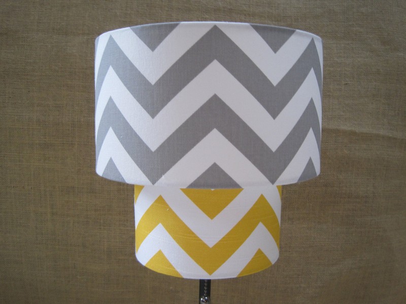 Yellow And Grey Lamp Shades