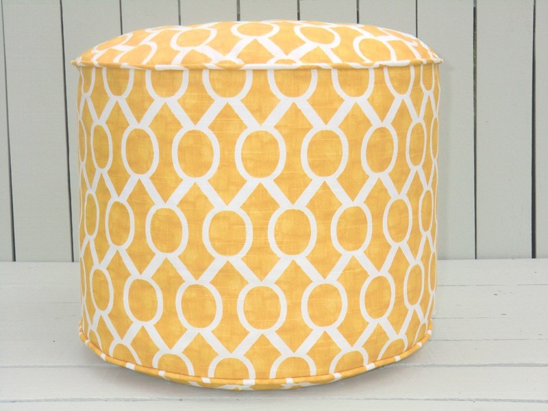 Yellow Pouf Ottoman