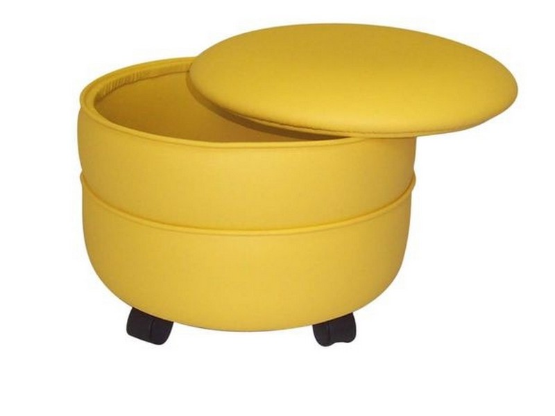 Yellow Storage Ottoman