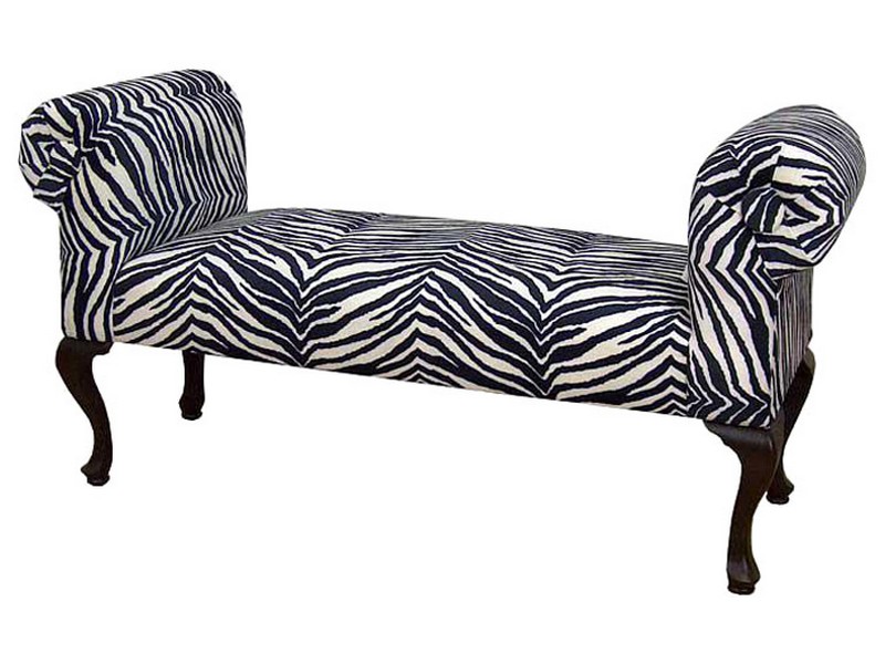 Zebra Print Bench Cushion