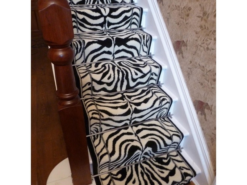 Zebra Print Stair Carpet