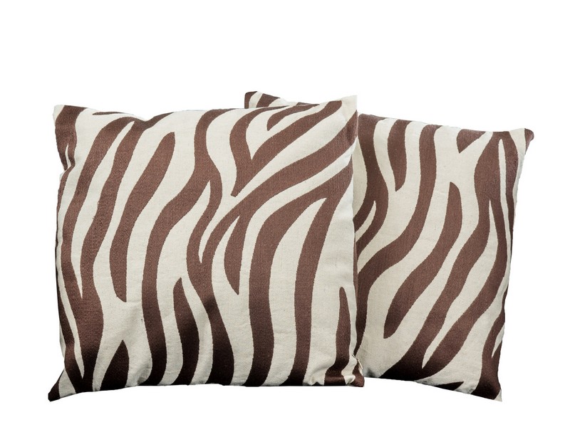 Zebra Print Throw Pillows Set Of 2